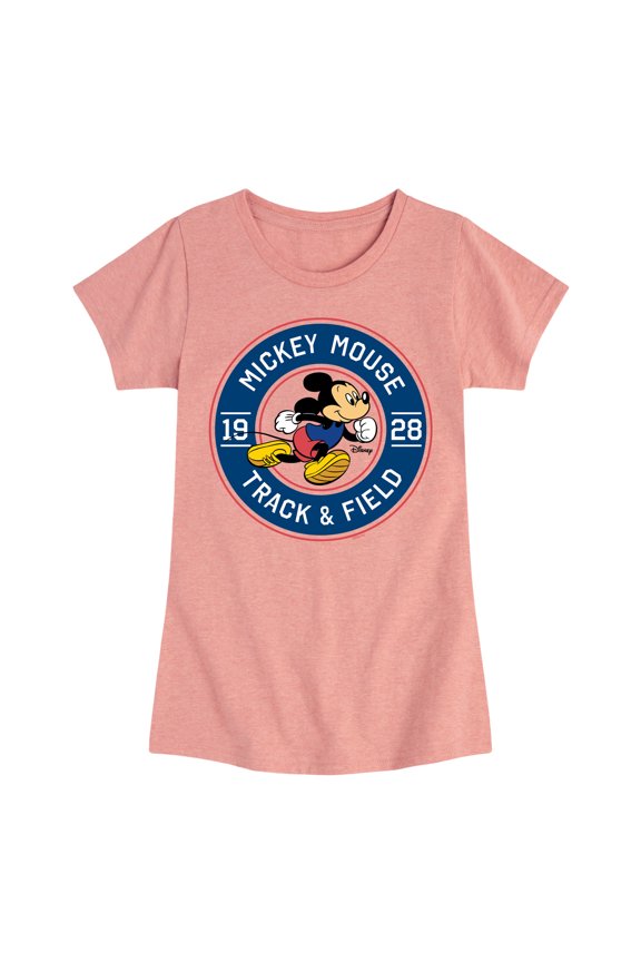 - Mickey & Friends - Track & Field - Runner Mickey - Toddler And Youth Girls Short Sleeve Graphic T-Shirt