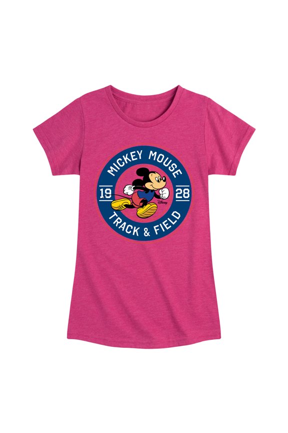 - Mickey & Friends - Track & Field - Runner Mickey - Toddler And Youth Girls Short Sleeve Graphic T-Shirt