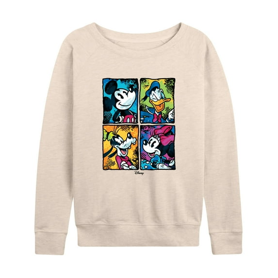 Disney - Mickey Friends Urban Grid - Women's Lightweight French Terry Long Sleeve Shirt