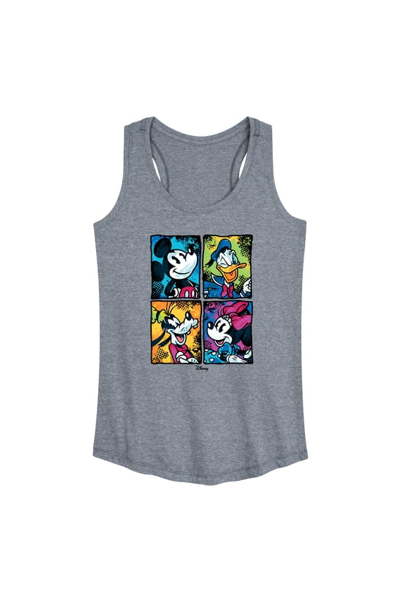 - Mickey Friends Urban Grid - Women's Racerback Tank Top