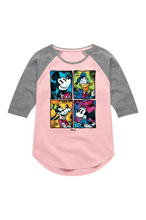 - Mickey Friends Urban - Toddler & Youth Girls Raglan Graphic T-Shirt