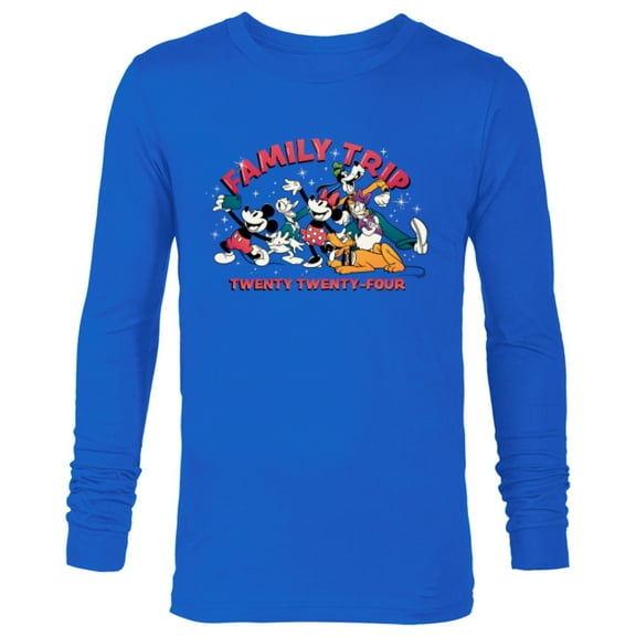 Disney Mickey & Friends Vacation Selfie Family Trip 2024 - Long Sleeve T-Shirt for Men - Customized-Navy