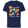 thumbnail image 1 of Disney Mickey & Friends Vacay Mode Family Trip Vacation - Short Sleeve Cotton T-Shirt for Adults - Customized-Navy, 1 of 5