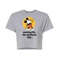 thumbnail image 1 of Disney - Mickey & Friends - Waiting for the Weekend Like - Whistling Music - Juniors Cropped Cotton Blend T-Shirt, 1 of 5