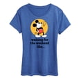 thumbnail image 1 of Disney - Mickey & Friends - Waiting for the Weekend Like - Whistling Music - Women's Short Sleeve Graphic T-Shirt, 1 of 5