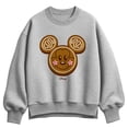 thumbnail image 1 of Disney - Mickey Gingerbread Head Women's Oversized Fleece Crew Sweatshirt, 1 of 4