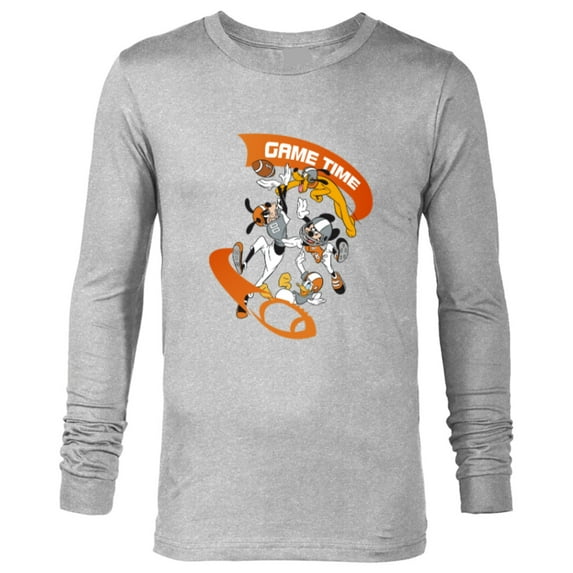 Disney Mickey Goofy Donald & Pluto Game Time Football Sports - Long Sleeve T-Shirt for Men - Customized-Athletic Heather