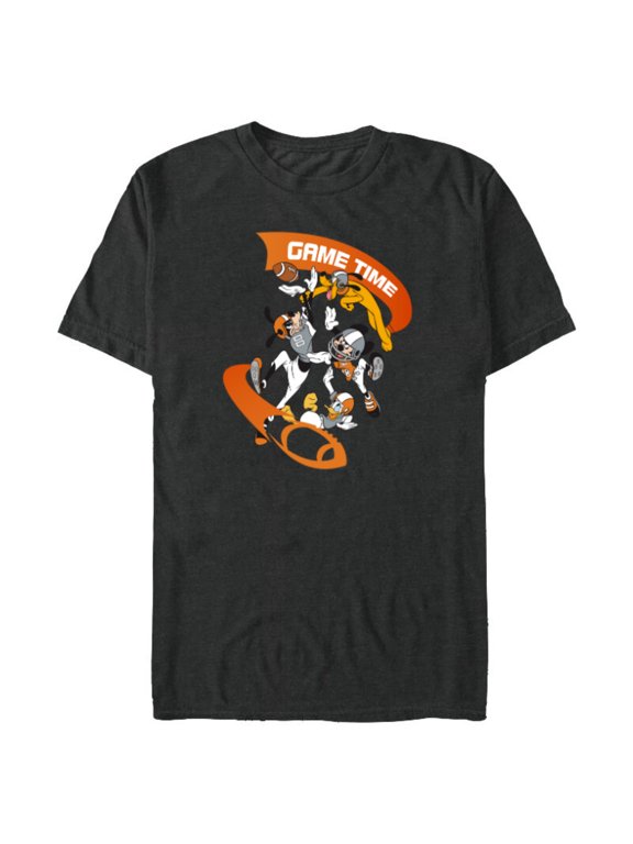 Mickey Goofy Donald & Pluto Game Time Football Sports - Short Sleeve Blended T-Shirt for Adults - Customized-Dark Heather