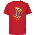 thumbnail image 1 of Disney Mickey Goofy Donald & Pluto Game Time Football Sports - Short Sleeve Cotton T-Shirt for Adults - Customized-Red, 1 of 5