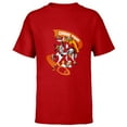 thumbnail image 1 of Disney Mickey Goofy Donald & Pluto Game Time Football Sports - Short Sleeve T-Shirt for Kids - Customized-Red, 1 of 5