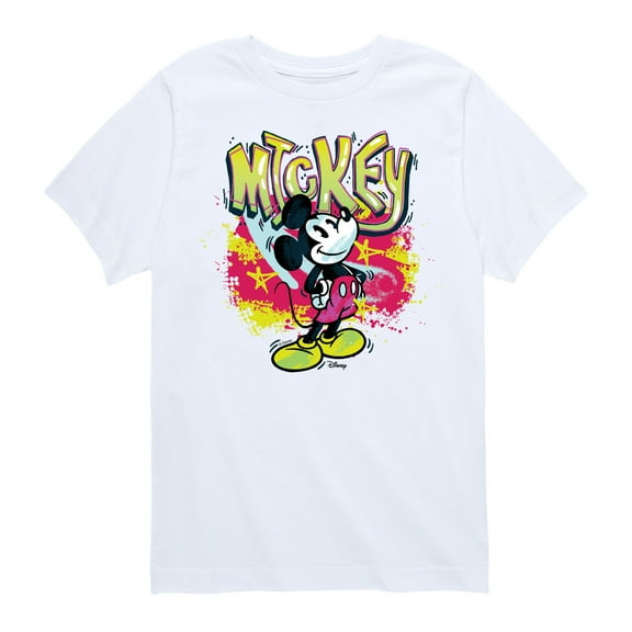 Disney - Mickey Graffiti - Toddler & Youth Short Sleeve Graphic T-Shirt