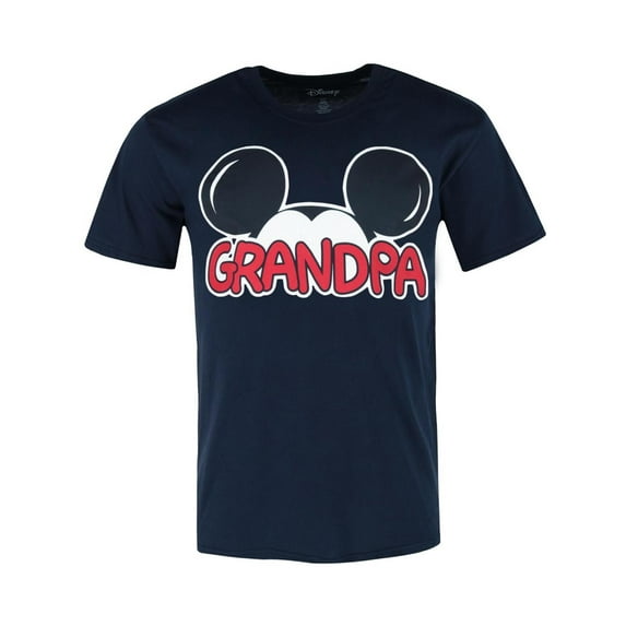 Disney Mickey Grandpa Family Navy Adult Mens Tee Shirt