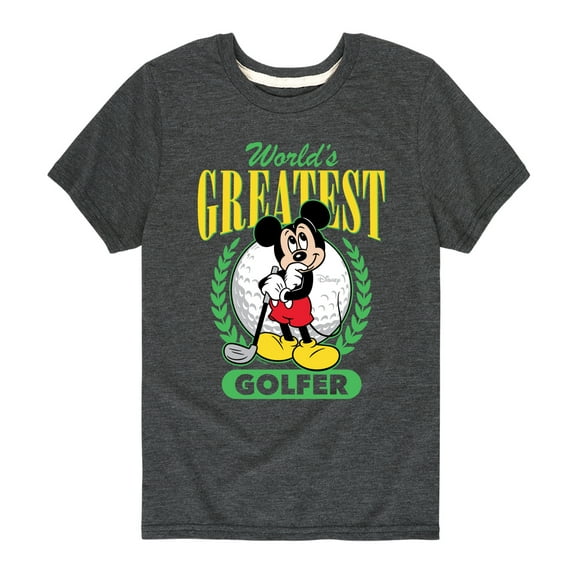 Disney - Mickey Greatest Golfer - Sporty Athletic - Toddler and Youth Short Sleeve T-Shirt