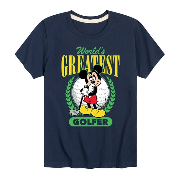 Disney - Mickey Greatest Golfer - Sporty Athletic - Toddler and Youth Short Sleeve T-Shirt
