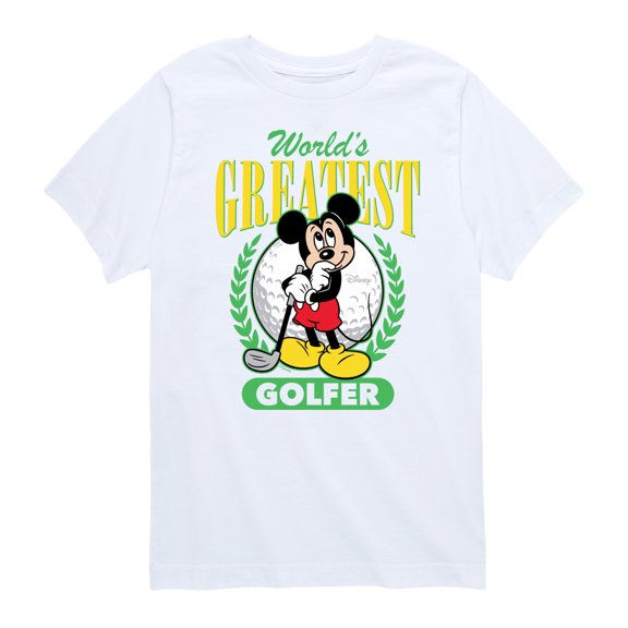 Disney - Mickey Greatest Golfer - Sporty Athletic - Toddler and Youth Short Sleeve T-Shirt