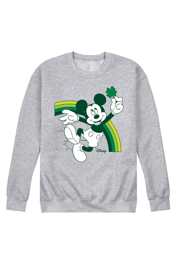 - Mickey Green Rainbow - Men's Crew Neck Fleece Pullover