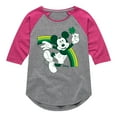 thumbnail image 1 of Disney - Mickey Green Rainbow - Toddler And Youth Girls Raglan Graphic T-Shirt, 1 of 4
