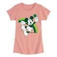 thumbnail image 1 of Disney - Mickey Green Rainbow - Toddler And Youth Girls Short Sleeve Graphic T-Shirt, 1 of 5