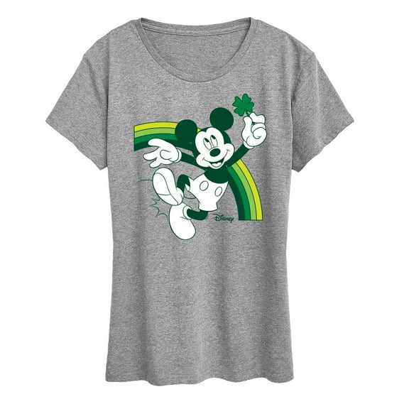 Disney - Mickey Green Rainbow - Women's Short Sleeve Graphic T-Shirt