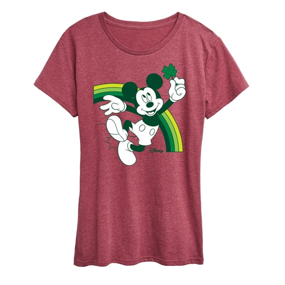 Disney - Mickey Green Rainbow - Women's Short Sleeve Graphic T-Shirt