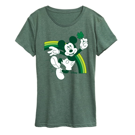 Disney - Mickey Green Rainbow - Women's Short Sleeve Graphic T-Shirt