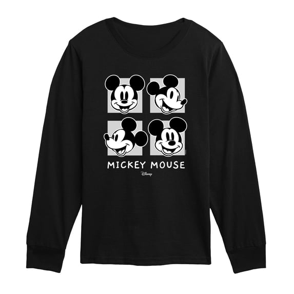 Disney - Mickey Grid - Toddler Boys Long Sleeve Graphic T-Shirt