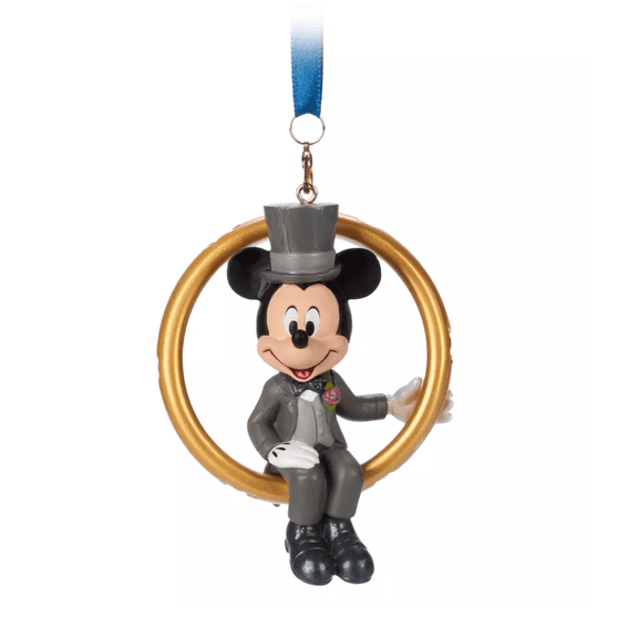 Disney Mickey Groom Wedding Ring Sketchbook Christmas Ornament New with Tag