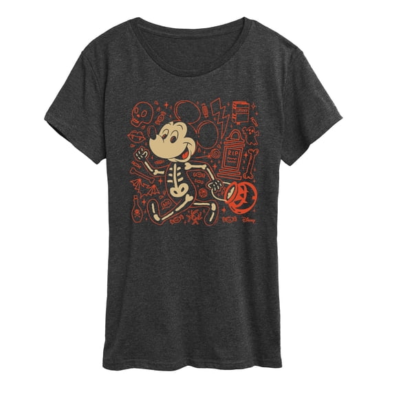 Disney - Mickey Hallow Doodles - Women's Short Sleeve Graphic T-Shirt