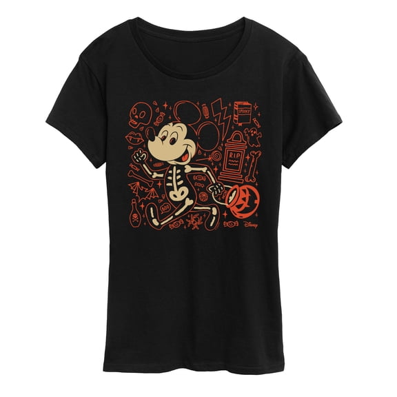 Disney - Mickey Hallow Doodles - Women's Short Sleeve Graphic T-Shirt