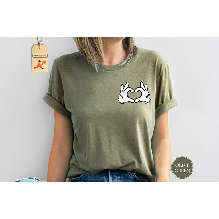 Disney Mickey Hands Pocket T Shirt Mickey Love Shirt Disney Vacation T Shirt Comfort Colors Shirt Size Xl Tee Black New Walmart