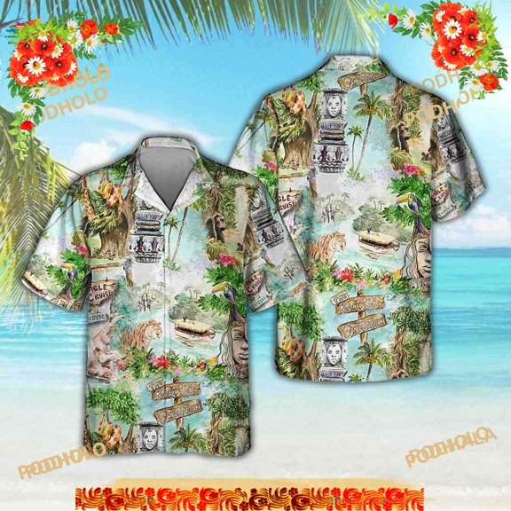 Disney Mickey Hawaiian Shirt, Vacation Jungle Mickey Pattern Tropical Summer Shirt