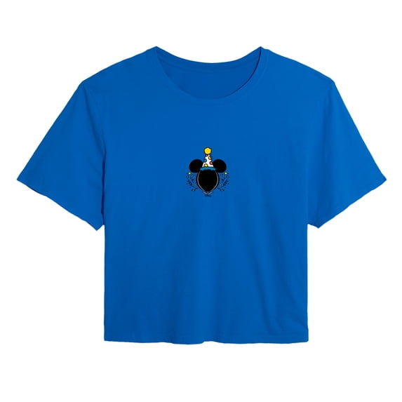 Disney - Mickey Head Bday Hat Cropped Graphic T-Shirt