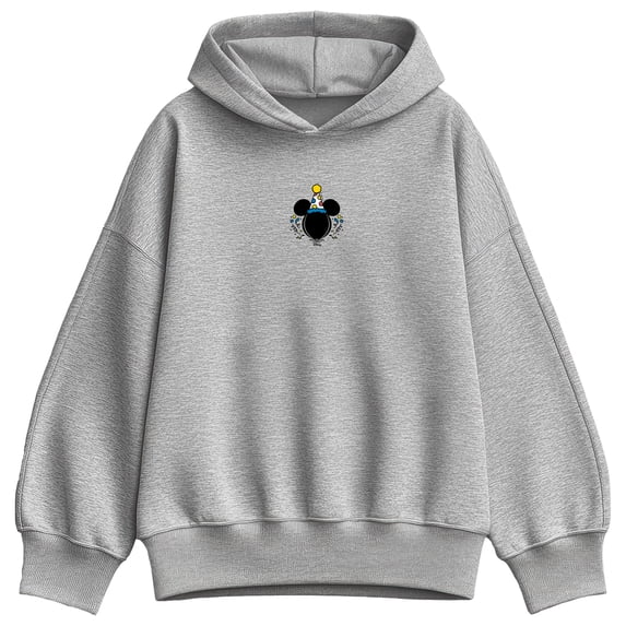 Disney - Mickey Head Bday Hat Oversized Fleece Hoodie Sweatshirt