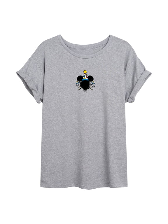 - Mickey Head Bday Hat Women's Relaxed Fit T-Shirt