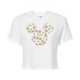 thumbnail image 1 of Disney - Mickey Head Daisies - Juniors Cropped Graphic T-Shirt, 1 of 5