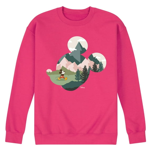 Disney - Mickey Head Nature Fill - Men's Crew Fleece Sweatshirt