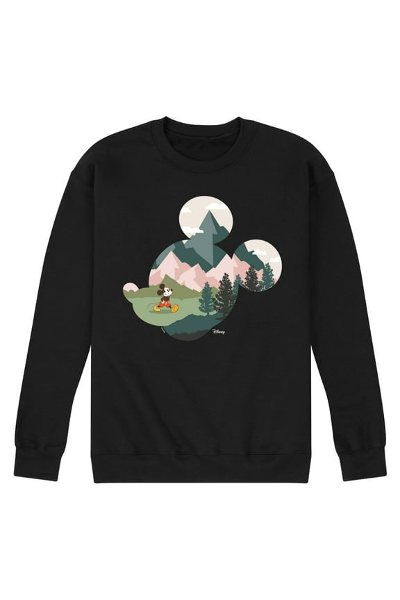 - Mickey Head Nature Fill - Men's Crew Fleece Sweatshirt