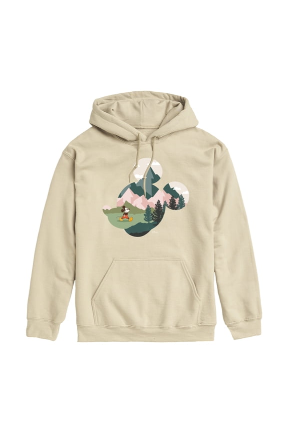 - Mickey Head Nature Fill - Men's Fleece Hoodie Sweatshirt