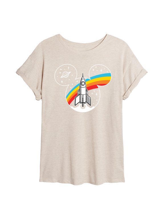 - Mickey Head Retro Space Women's Relaxed Fit T-Shirt