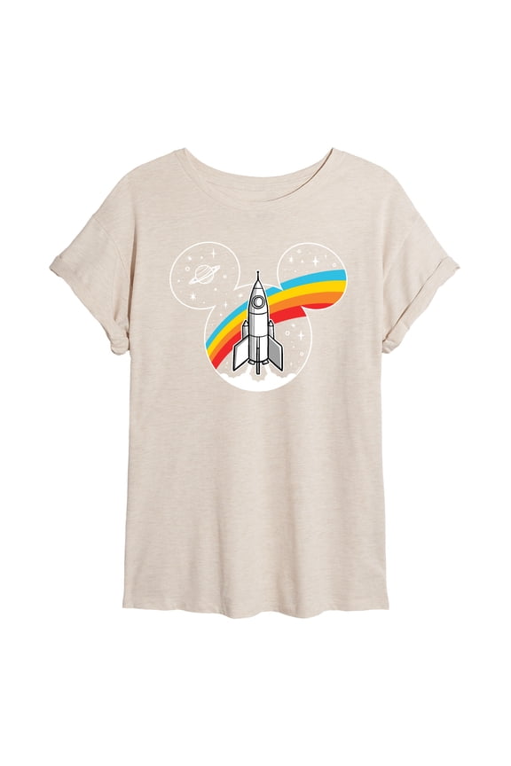 - Mickey Head Retro Space - Women's Oversized T-Shirt