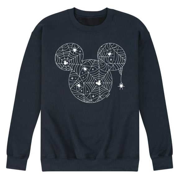 Disney - Mickey Head Spider Web - Men's Crew Fleece Sweatshirt