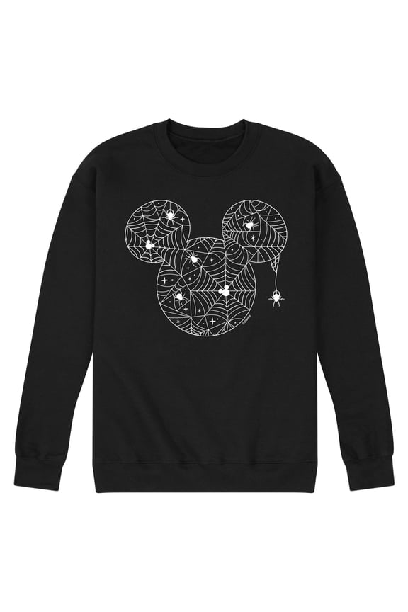 - Mickey Head Spider Web - Men's Crew Fleece Sweatshirt