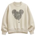 thumbnail image 1 of Disney - Mickey Head Spider Web Oversized Fleece Crew Sweatshirt, 1 of 4