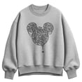 thumbnail image 1 of Disney - Mickey Head Spider Web - Women's Oversized Fleece Crew Sweatshirt, 1 of 4