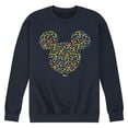 thumbnail image 1 of Disney - Mickey Head With Pattern - Men's Crew Neck Fleece Pullover, 1 of 4