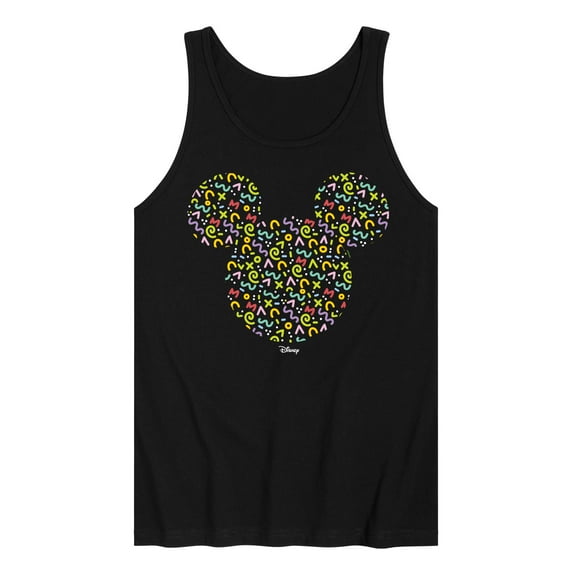 Disney - Mickey Head With Pattern - Men's Jersey Tank Top