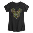 thumbnail image 1 of Disney - Mickey Head With Pattern - Toddler & Youth Girls Short Sleeve Graphic T-Shirt, 1 of 5