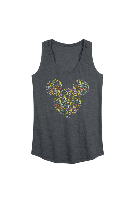 - Mickey Head With Pattern - Women's Racerback Tank Top