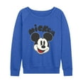 thumbnail image 1 of Disney - Mickey Head - Women's French Terry Long Sleeve Pullover, 1 of 3