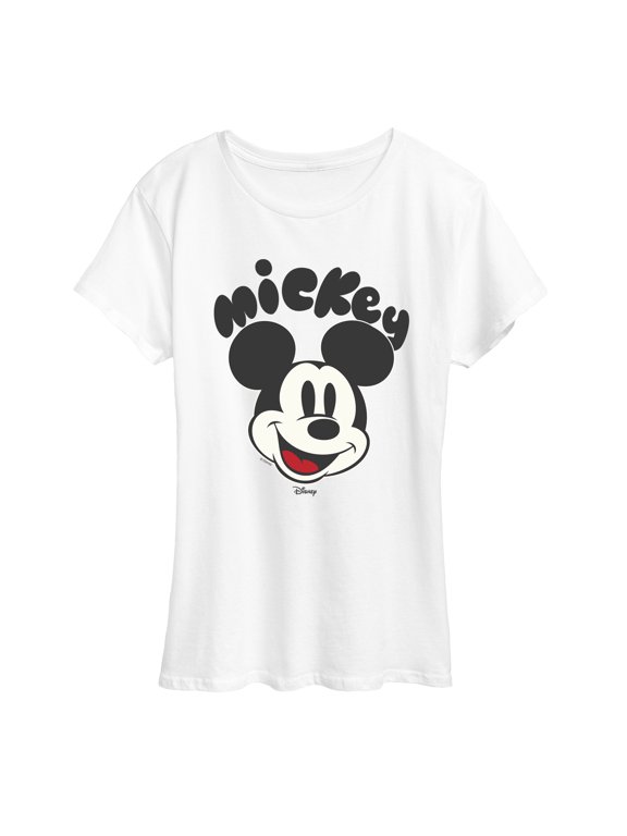 - Mickey Head Women's Short Sleeve Graphic T-Shirt